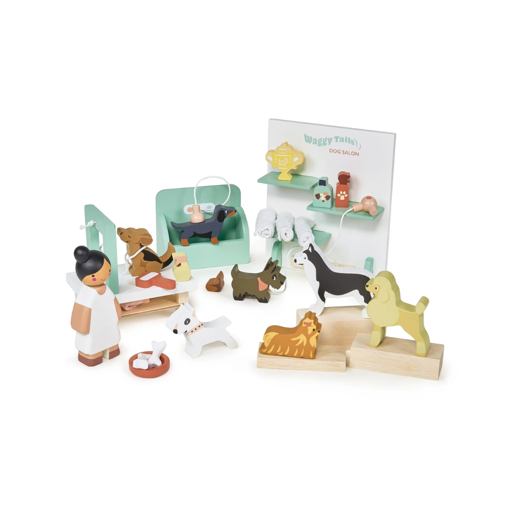 Tender Leaf Toys Waggy Tails Dog Salon Play Set