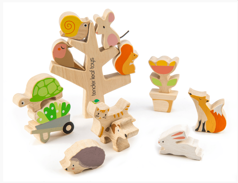 Tender Leaf Toys Stacking Garden Animal Friends