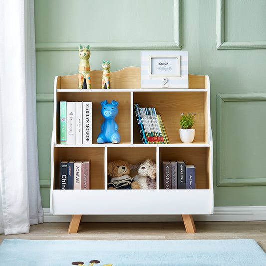 All 4 Kids Ellis Bookshelf with Toy Storage Cube