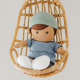 Apple Park Theo in Topaz Blue Organic Doll