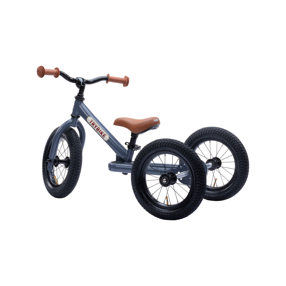 Trybike 2 in 1 Steel Balance Bike and Tricycle - Vintage Grey