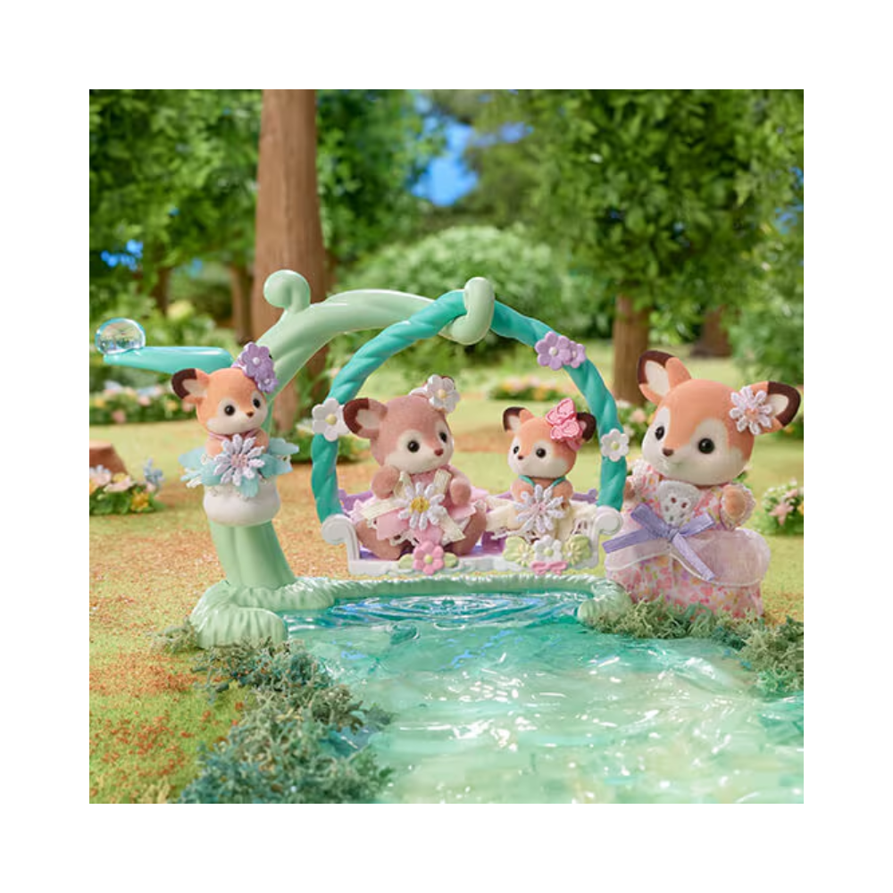 Sylvanian Families Deer Babies - Floral Swing Set
