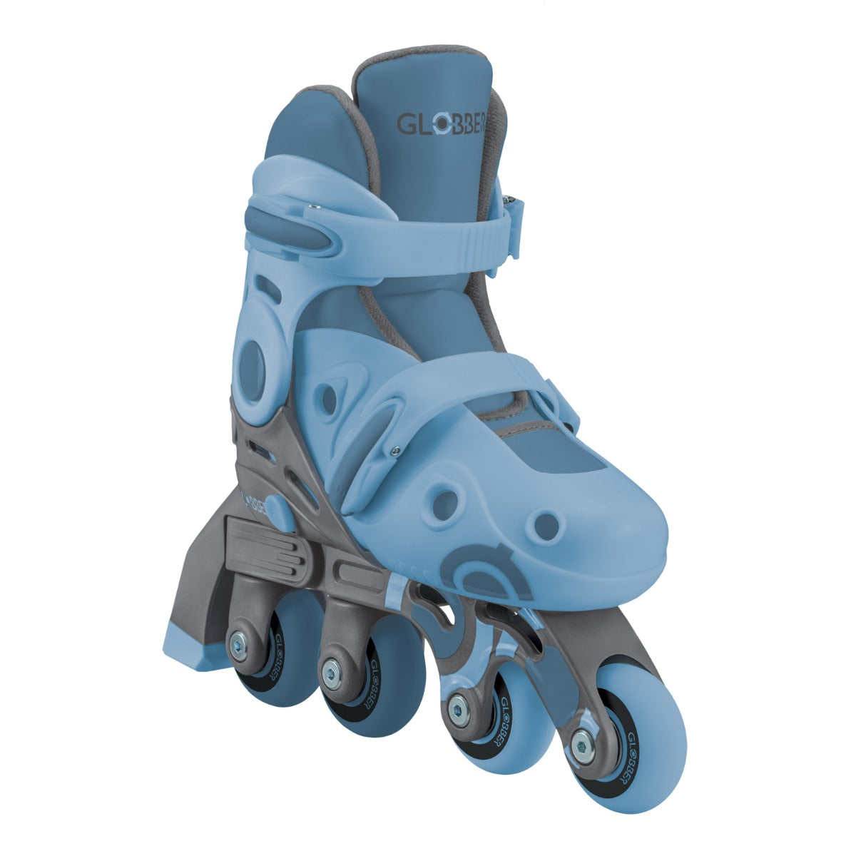 Globber 2 in 1 Learning Inline Roller Skates  for Toddlers: Size 29-32 - Ash Blue