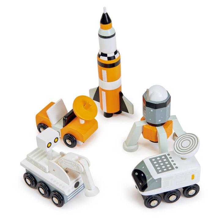 Tender Leaf Toys Pretend Wooden Space Voyager Play Set