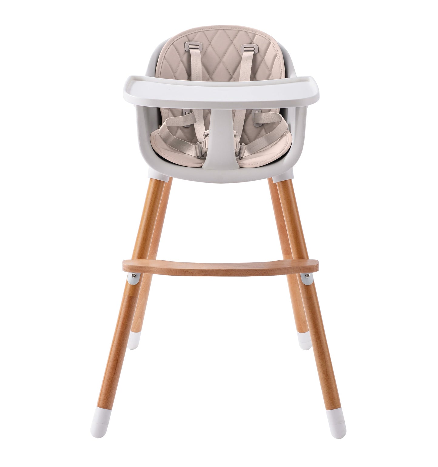 JOY  BABY Amelia Beige 2-in-1 Timber Highchair