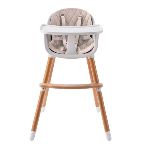 JOY  BABY Amelia Beige 2-in-1 Timber Highchair