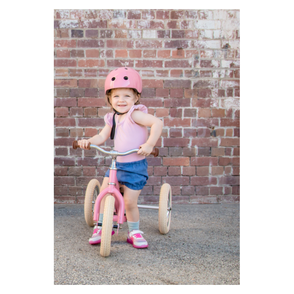 CoConuts Extra Small Vintage Gloss Pink Helmet Pinch-Free