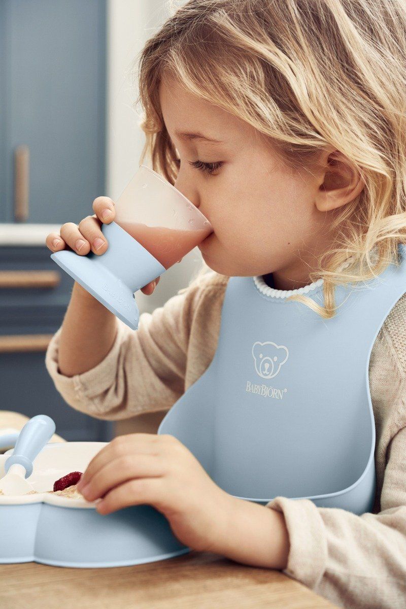 Babybjorn Silicone Baby Bib - Powder Blue