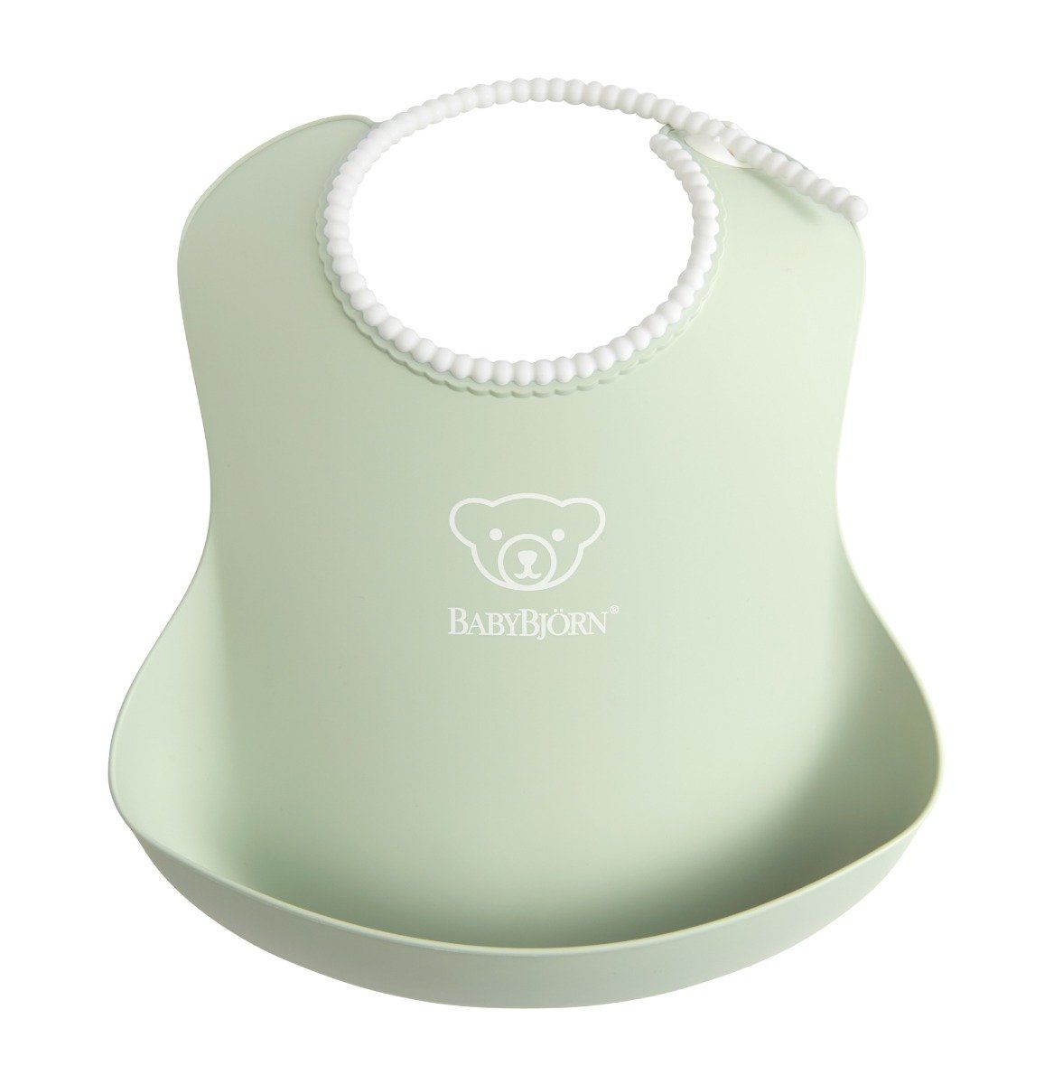 Babybjorn Silicone Baby Bib - Powder Green