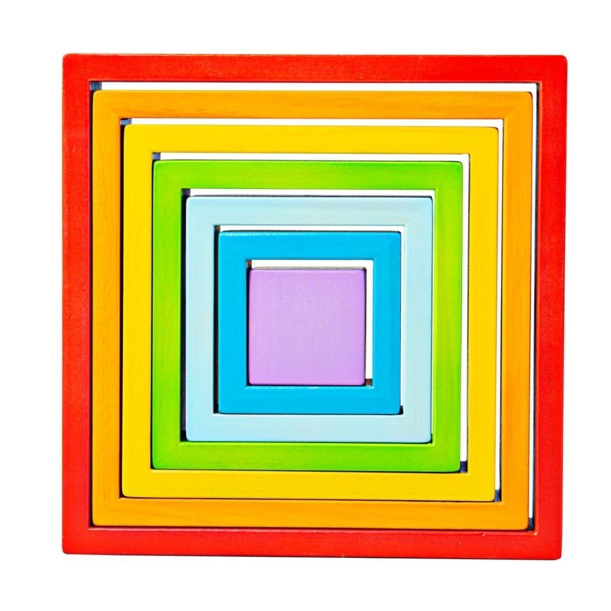 Bigjigs Toys Wooden Stacking Squares