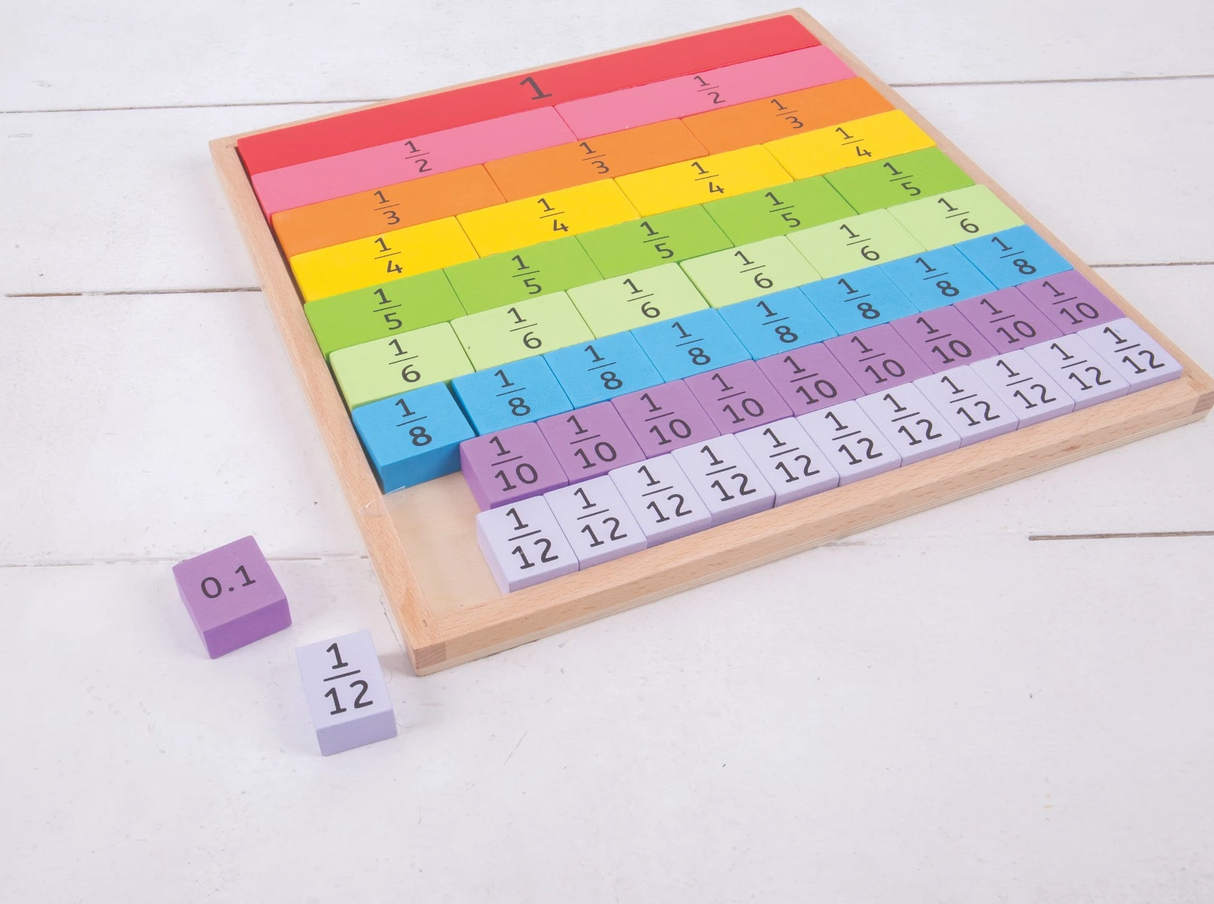 Bigjigs Toys Educational Fractions Tray