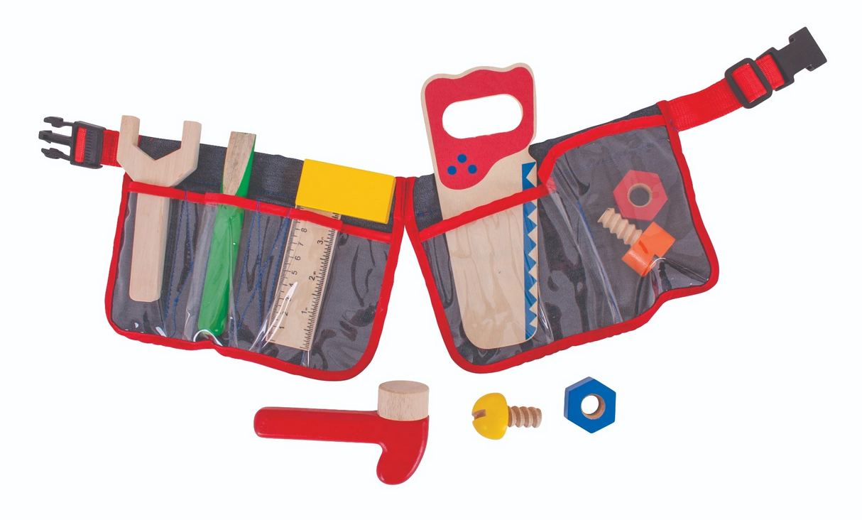 Bigjigs Toys Pretend Red Carpenters Belt