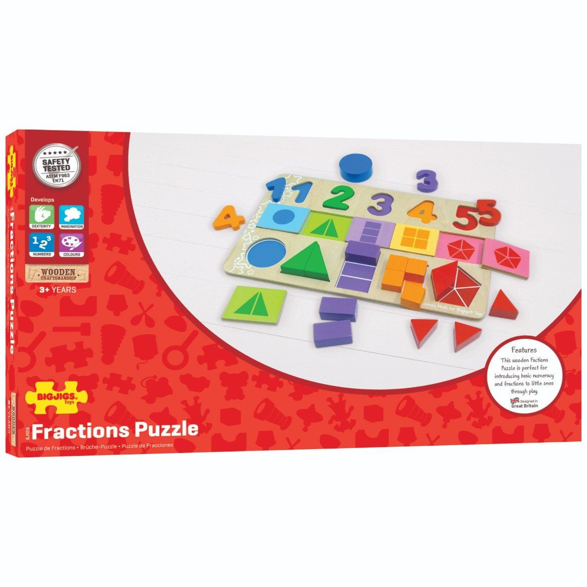 Bigjigs Toys Educational My First Fractions Puzzle