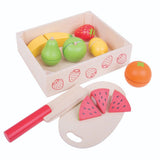 Bigjigs Toys Pretend Cutting Fruit Crate