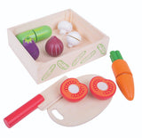 Bigjigs Toys Pretend Cutting Veg Crate