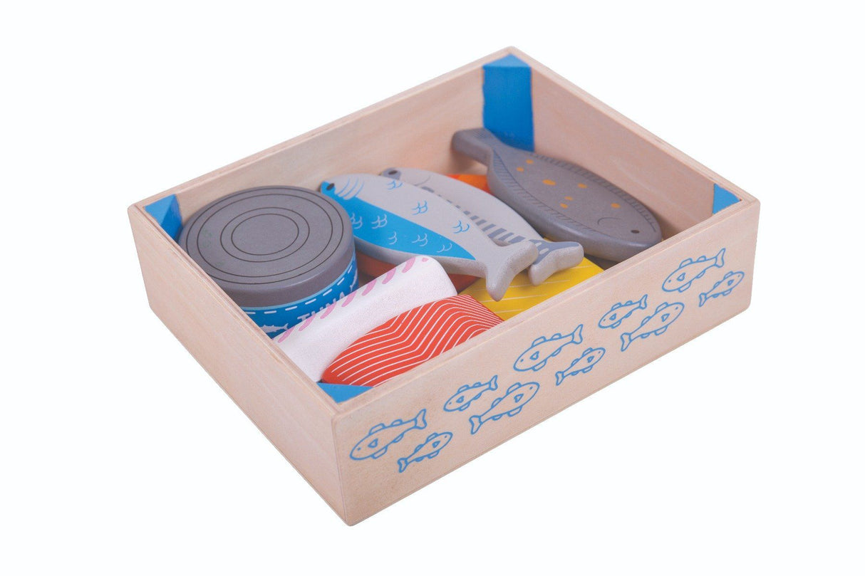 Bigjigs Toys Pretend Seafood Crate