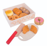 Bigjigs Toys Pretend Cutting Bread and Pastries Crate