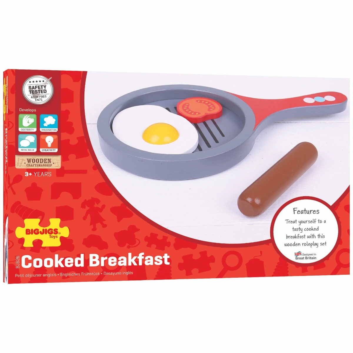 Bigjigs Toys Pretend Cooked Breakfast Set