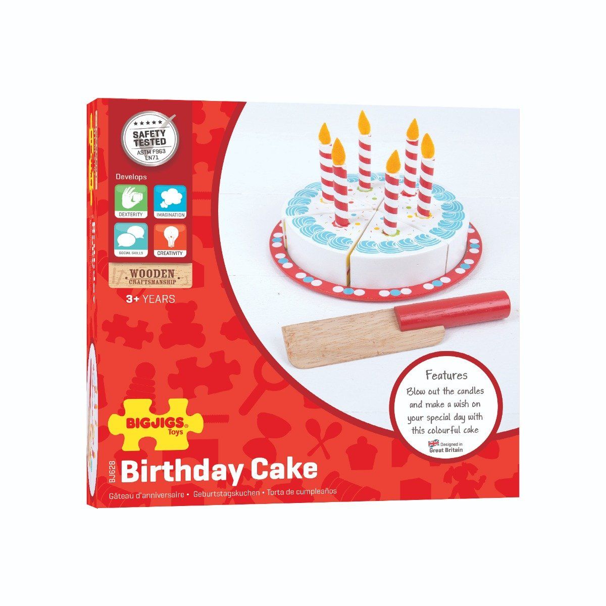 Bigjigs Toys Pretend Birthday Cake