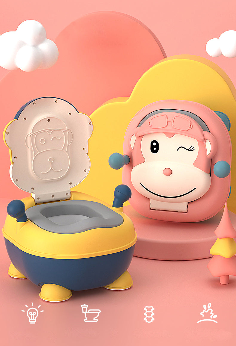 Joy Baby My Best Friend Animal Potty - Pink Monkey
