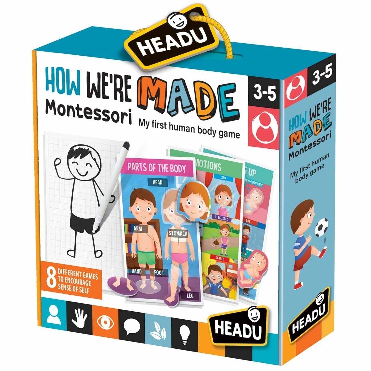 Headu Montessori Emotions and Actions Flashcards