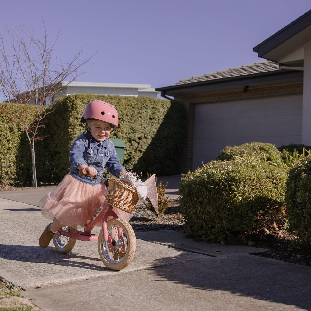 Trybike 2 in 1 Steel Balance Bike and Tricycle - Vintage Pink