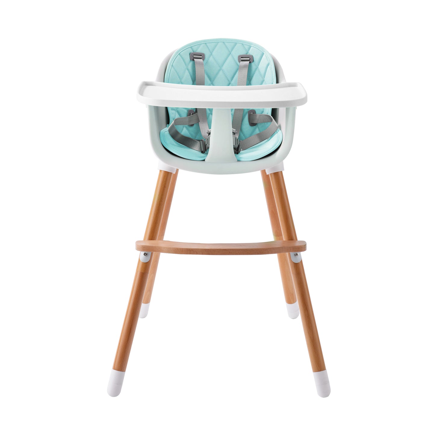 JOY  BABY Amelia 2-in-1 Timber Highchair - Blue