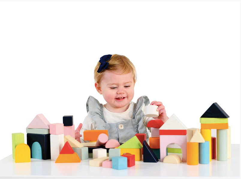 Le Toy Van Petilou 60 piece Building Blocks Set & Bag