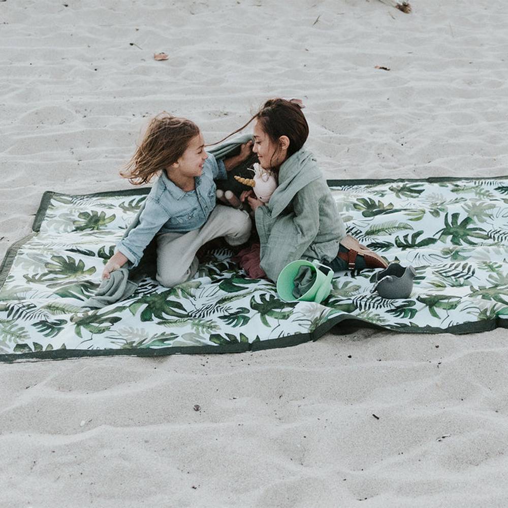 Little Unicorn Outdoor Blanket - 5 x 7 - Tropical Leaf