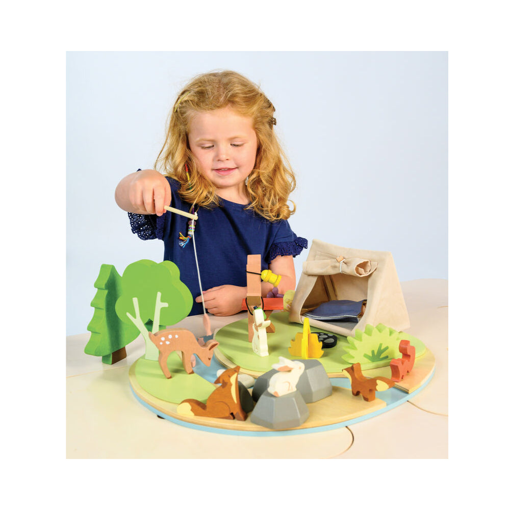 Tender Leaf Toys Pretend Wildlife Camping Play Set