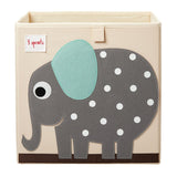 3 Sprouts Fabric Storage Box - Grey Elephant