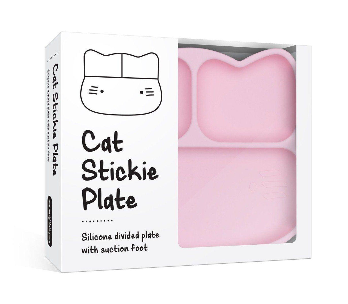 We Might Be Tiny Cat Stickie™ Plate - Powder Pink