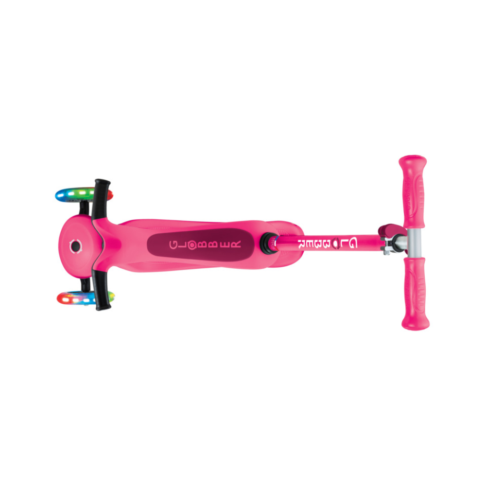 Globber Go Up Sporty Lights Convertible Scooter - Fuchsia/ Dark Pink