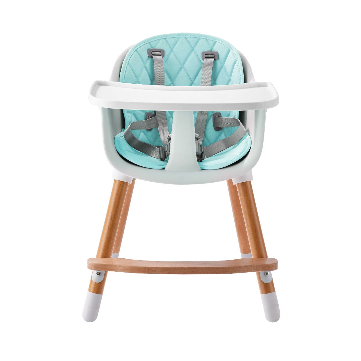 JOY  BABY Amelia 2-in-1 Timber Highchair - Blue