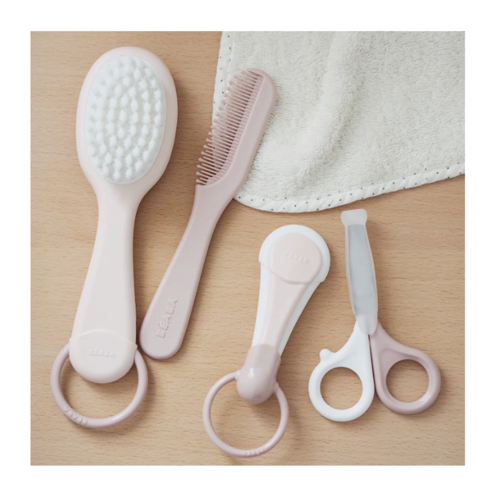 Beaba Baby Brush & Comb - Old Pink