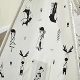 ALL 4 KIDS Ryan Canvas Kids Square Teepee Tent