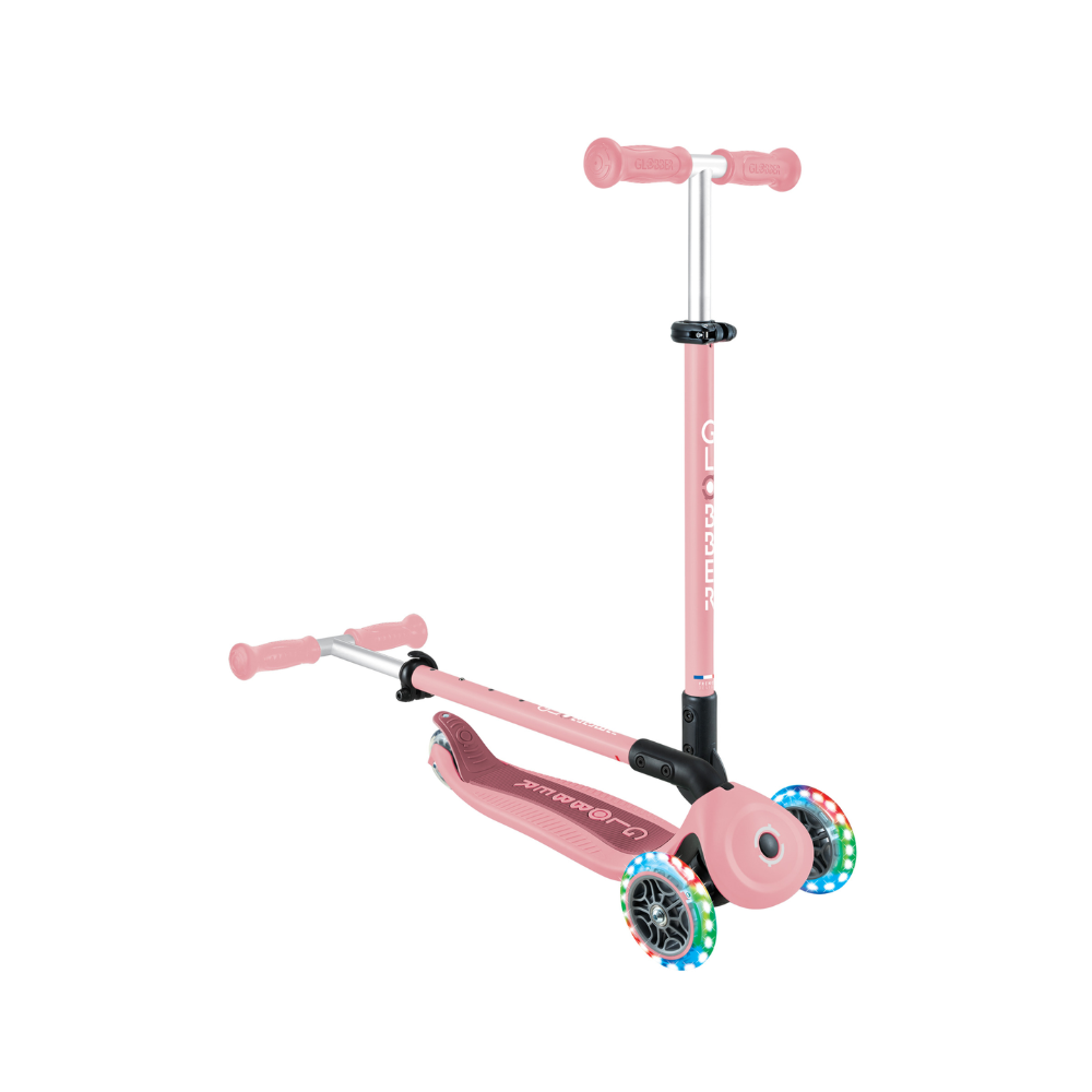 Globber Go Up Active Lights 360 Scooter - Pastel/Deep Pink