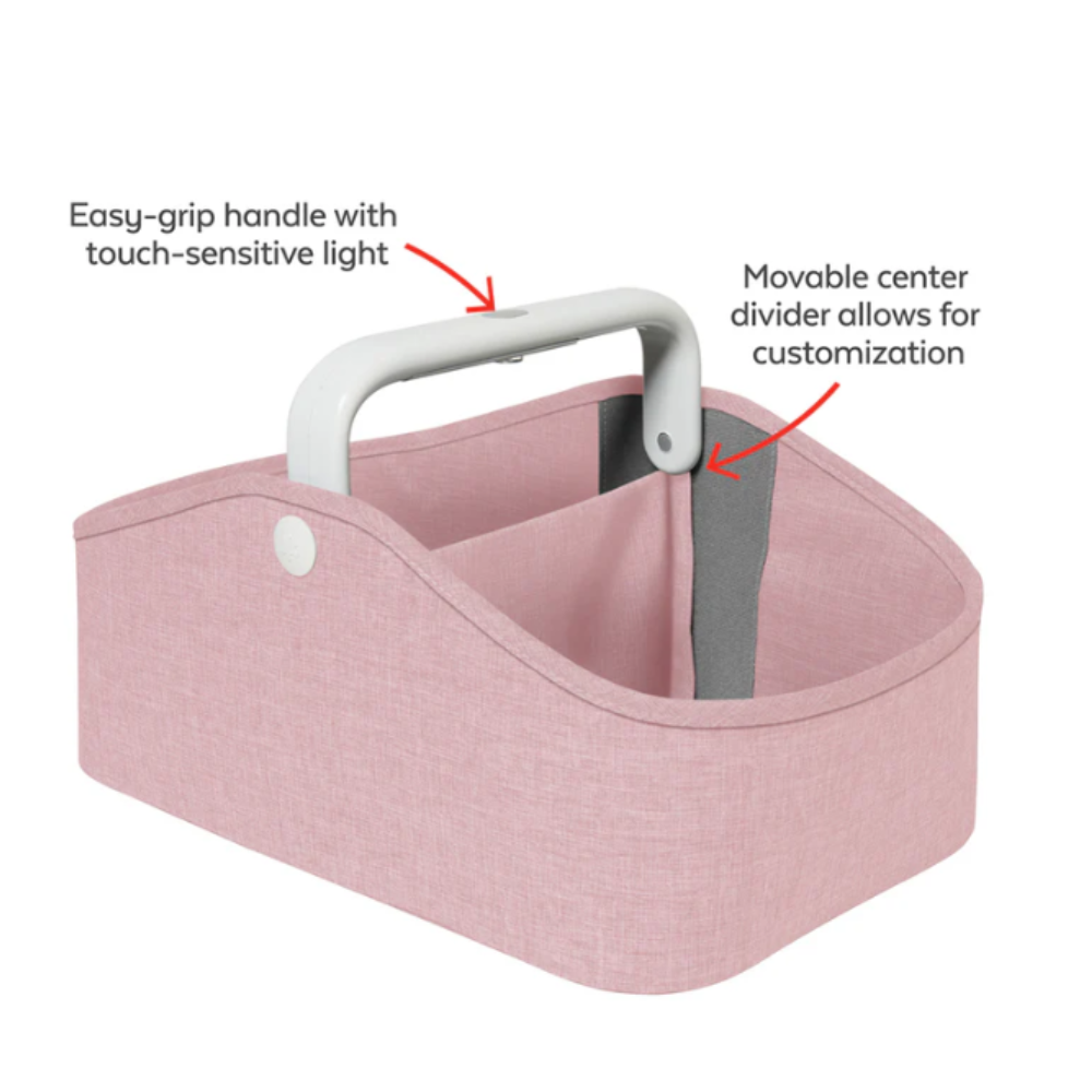 Skip Hop Nursery Style Light Up Nappy Caddy - Pink Heather