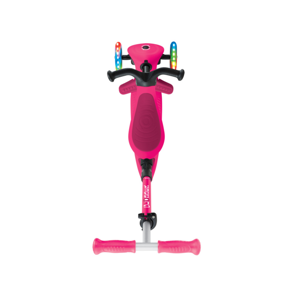 Globber GO UP ACTIVE Scooter with Lights - Fuchsia/ Dark Pink