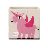 3 Sprouts Fabric Storage Box - Pink Unicorn