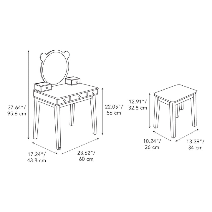 Tender Leaf Toys Kids Wooden Forest Dressing Table