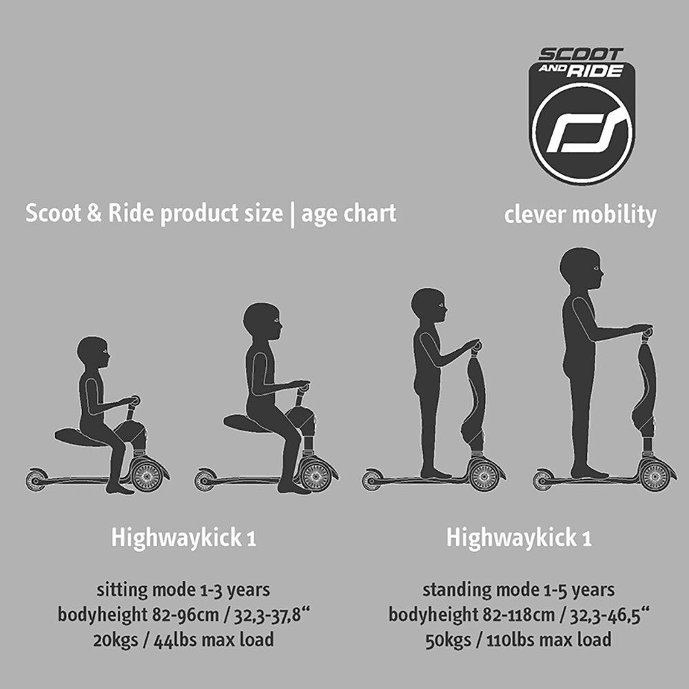 Scoot & Ride - Highwaykick 1 Kids Scooter - Steel