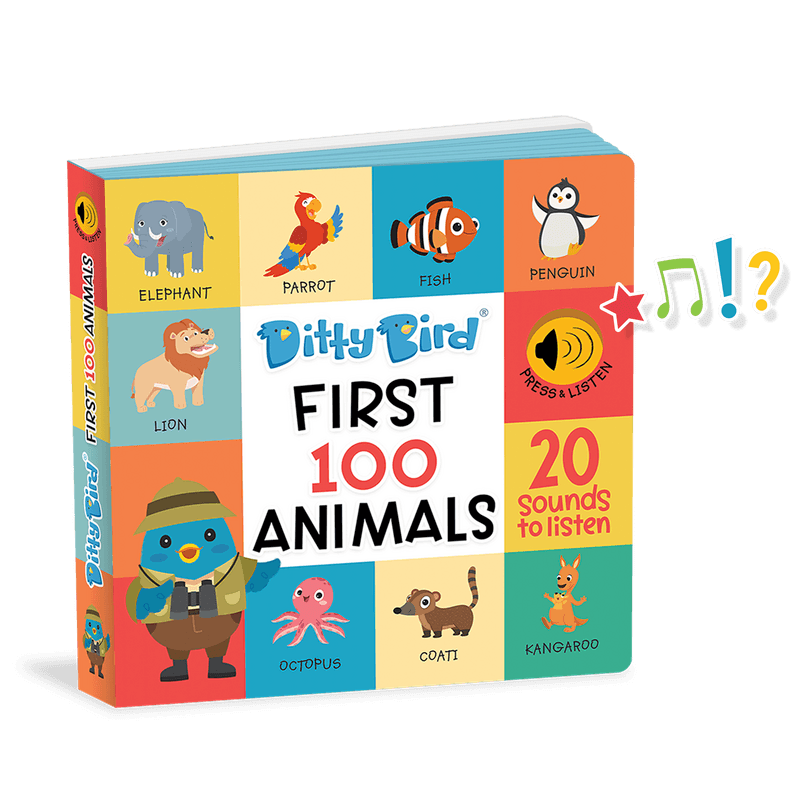 Ditty Bird First 100 Animals Board Book