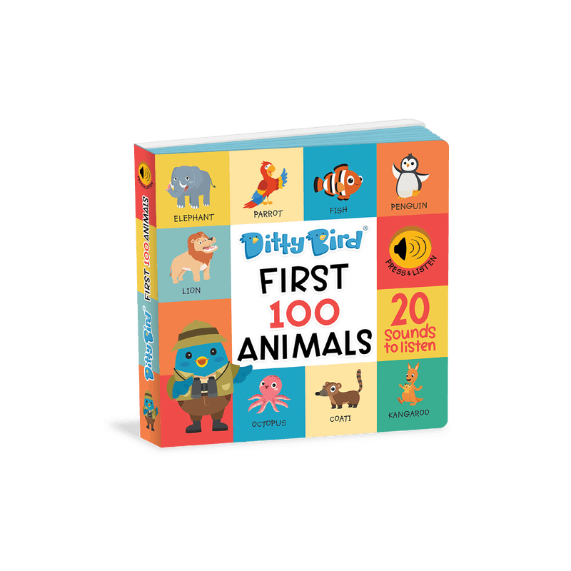 Ditty Bird First 100 Animals Board Book