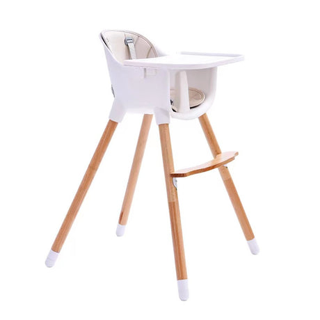JOY  BABY Amelia Beige 2-in-1 Timber Highchair