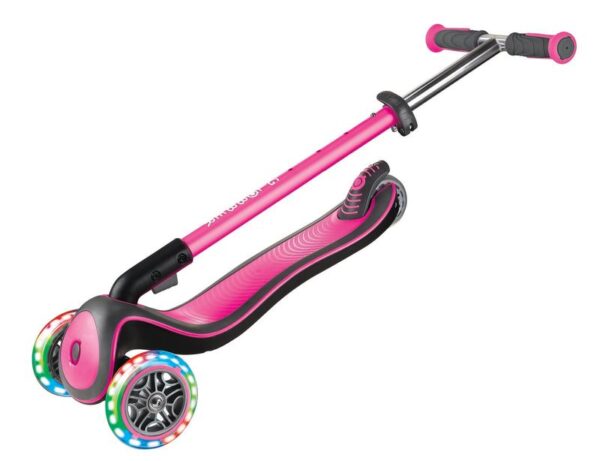 Globber ELITE DELUXE Scooter w/Lights - Deep Pink