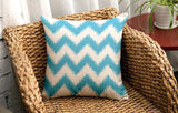 All 4 Kids 45cm Square Throw Pillow Cushion Cover - Wave Pattern