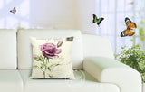 All 4 Kids 45cm Square Throw Pillow Cushion Cover - Butterfly and Flower