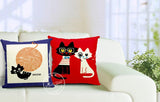 All 4 Kids 45cm Square Throw Pillow Cushion Cover - Pussy Cat