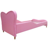 ALL 4 KIDS Brooklyn Heart PU Leather Single Upholstered Bed - Pink